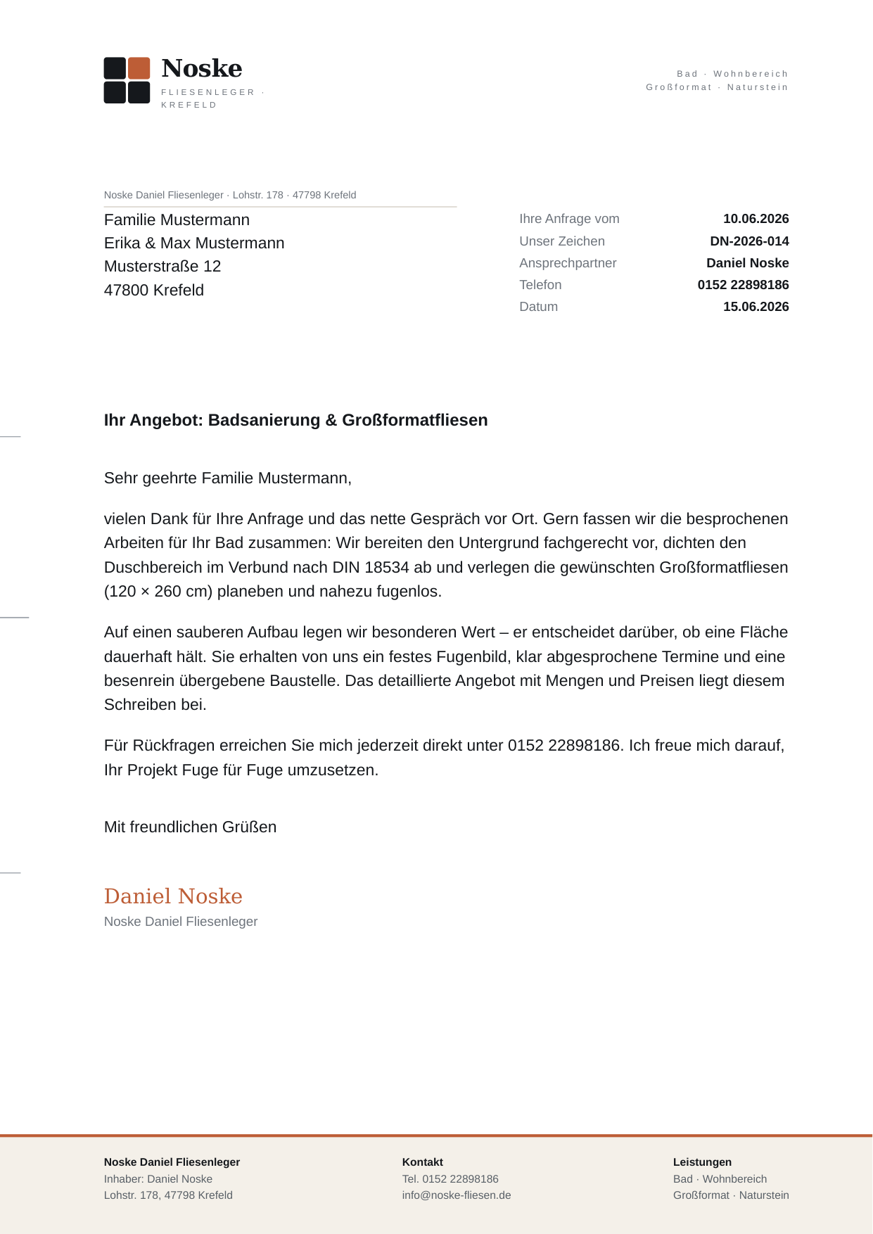 Briefbogen Vorschau